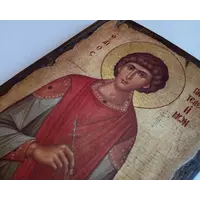 Икона Святого Пантелеймона ручной работы